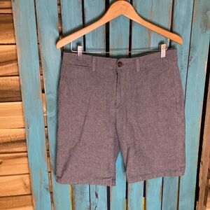 Old Navy Ultimate Slim flex fit flat front shorts size 32x9.5 chambray blue
